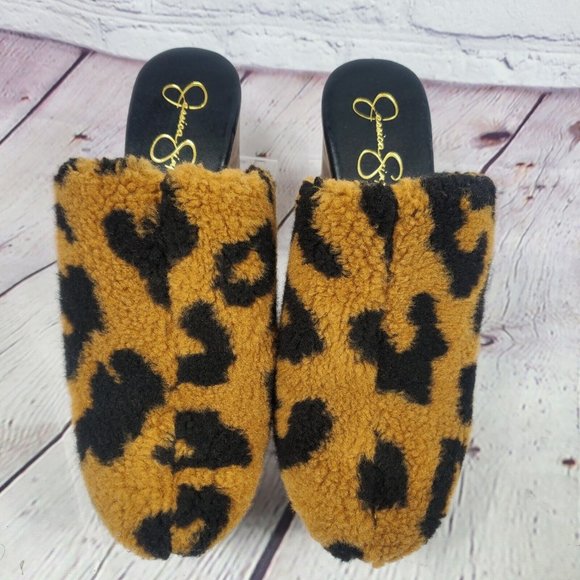 Jessica Simpson Women's Size 10 Tollia High Pile Faux Fur Platform Mules - Picture 7 of 9